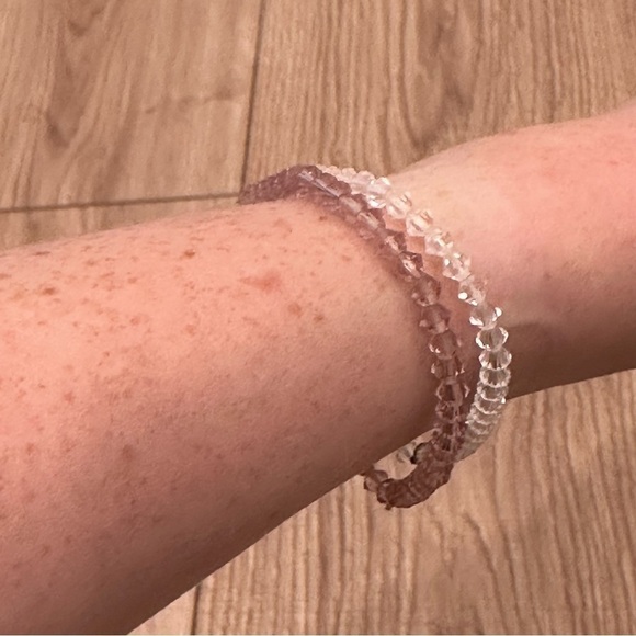 Purple and Clear 2pk Crystal Bracelets - Picture 4 of 4